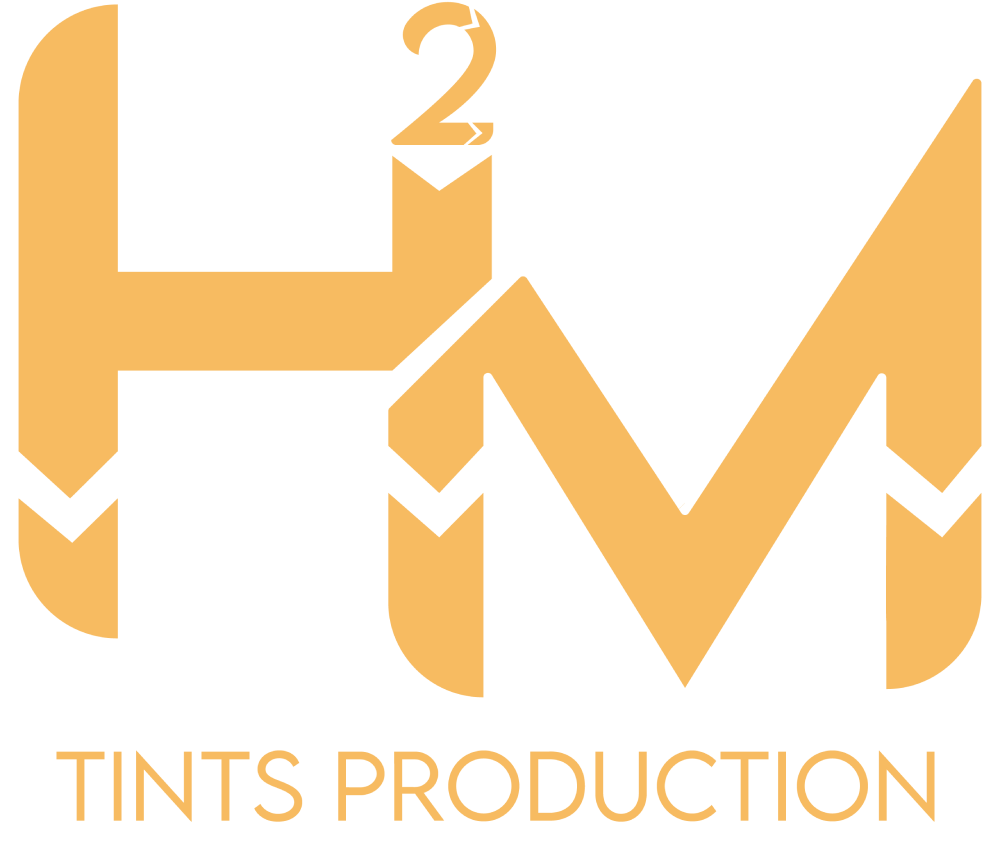 h2m tints logo golden